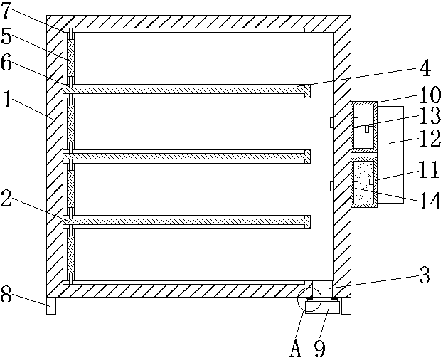 Bagged cement storage device for building