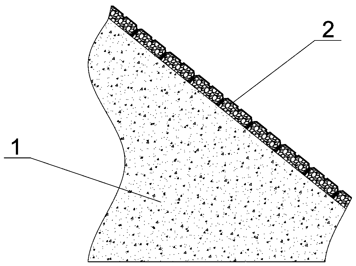 Straw fiber stone composite ecological protection slope