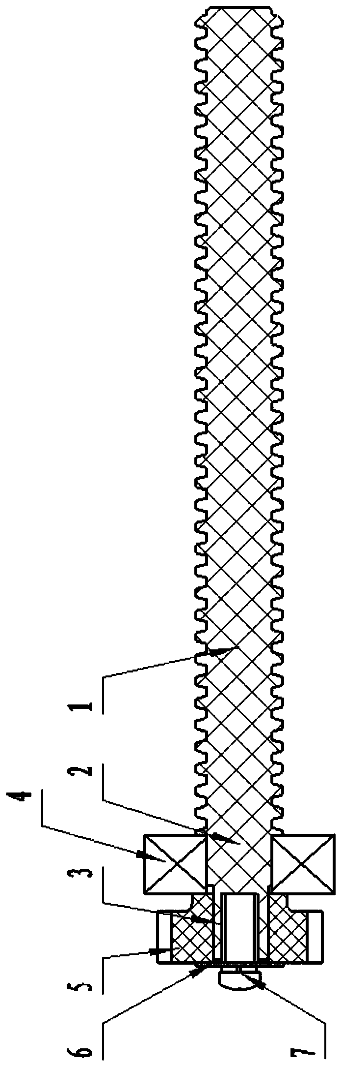 Lead screw assembly device applied to electric push rod