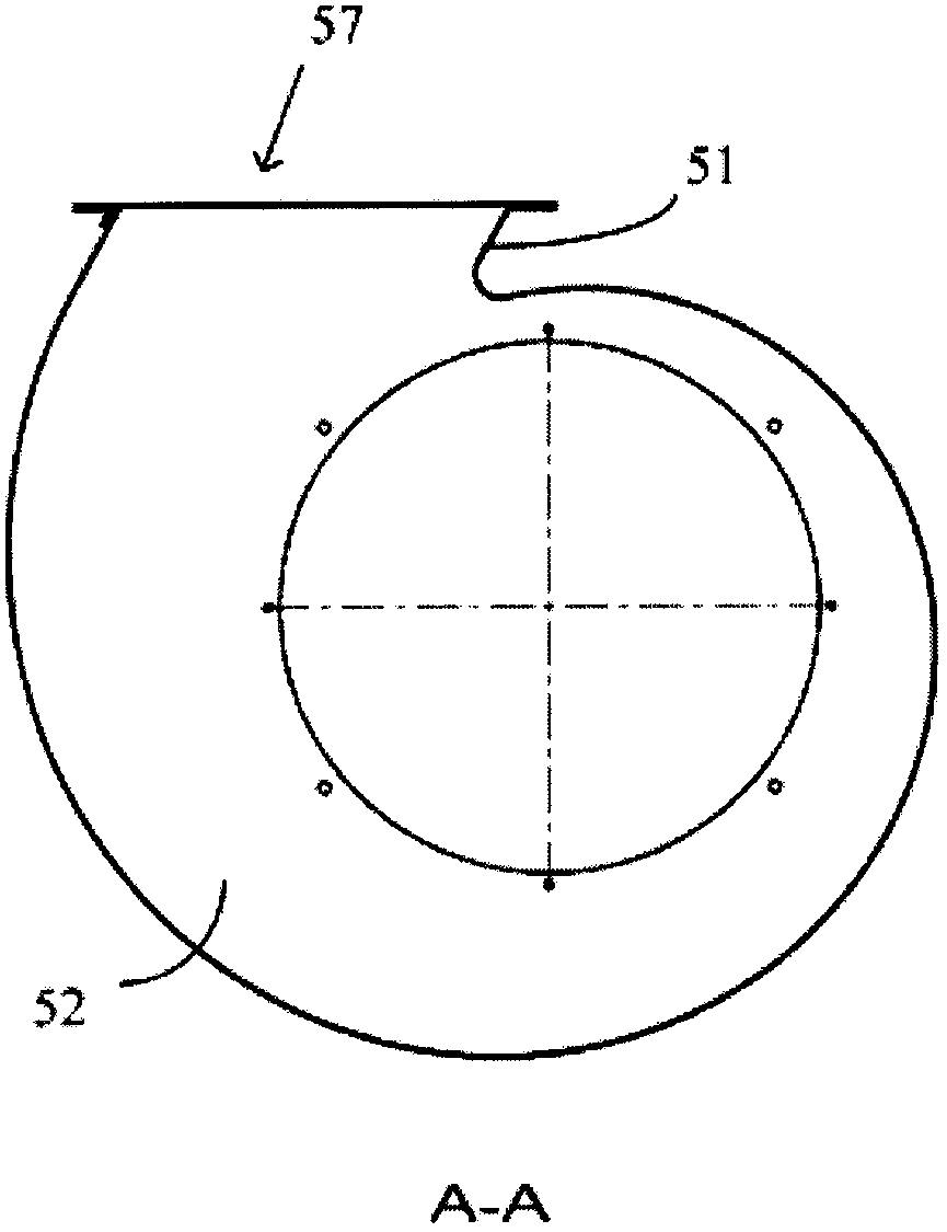 Kitchen ventilator, spiral case and volute tongue thereof