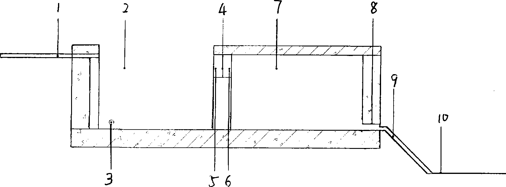 System for deversion of water on slope, collection and clarification, as well as irrigation