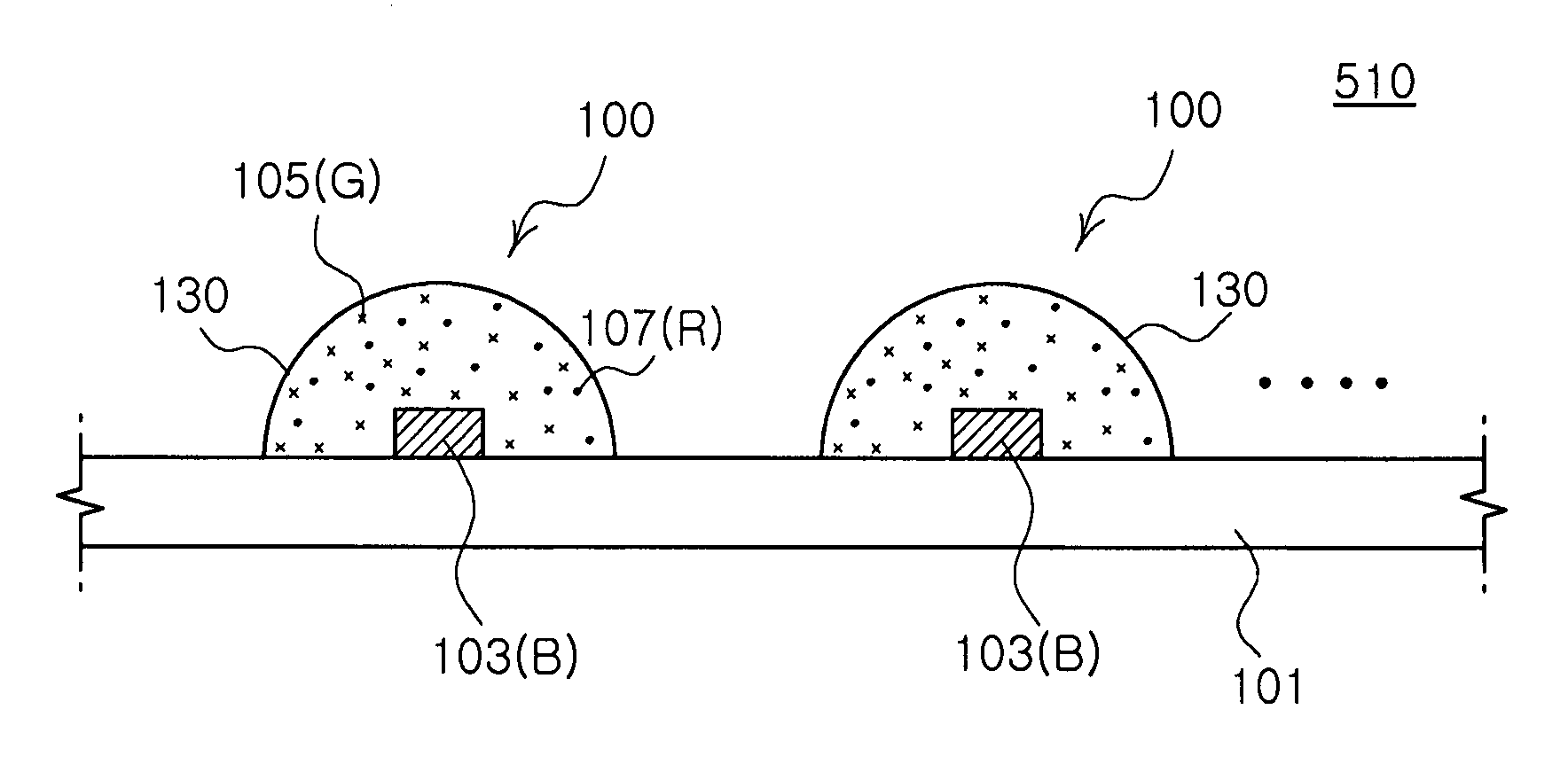 White light emitting device and white light source module using the same