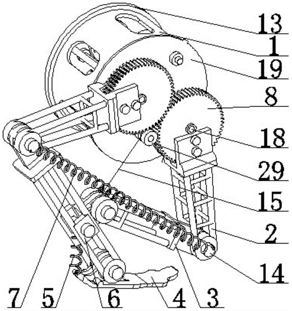 A bionic bouncing and walking mechanism