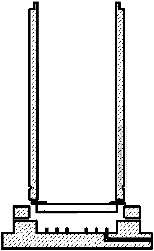 Upward osmosis TDR coaxial test cylinder calibration device and calibration method