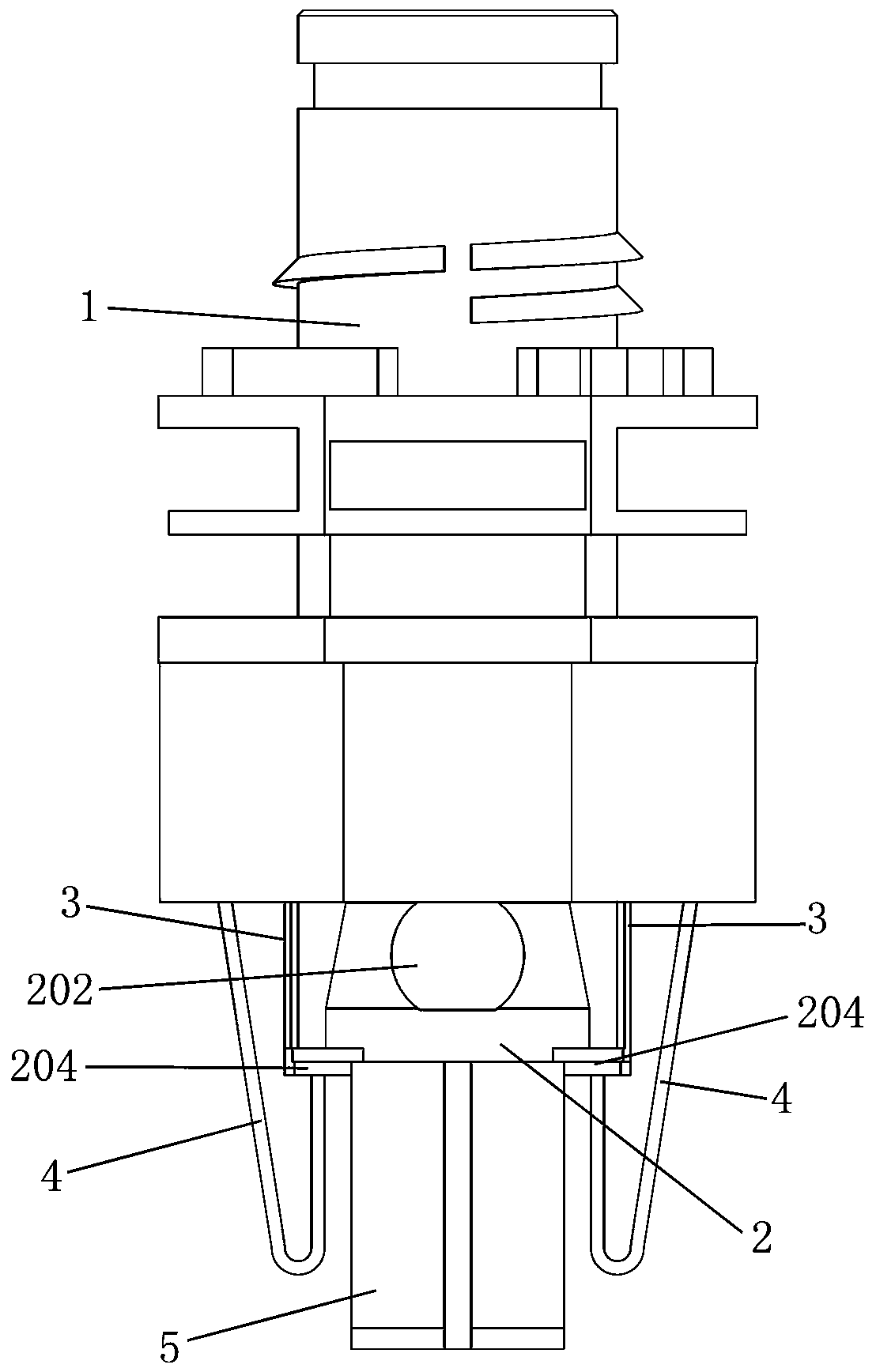 Filling pipe capable of effectively preventing materials from gushing out