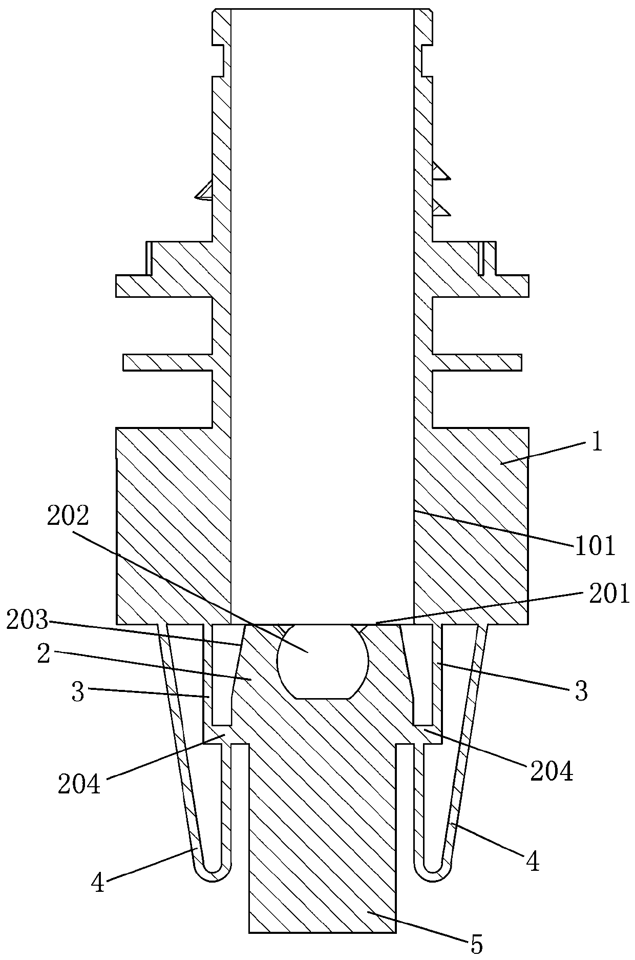 Filling pipe capable of effectively preventing materials from gushing out