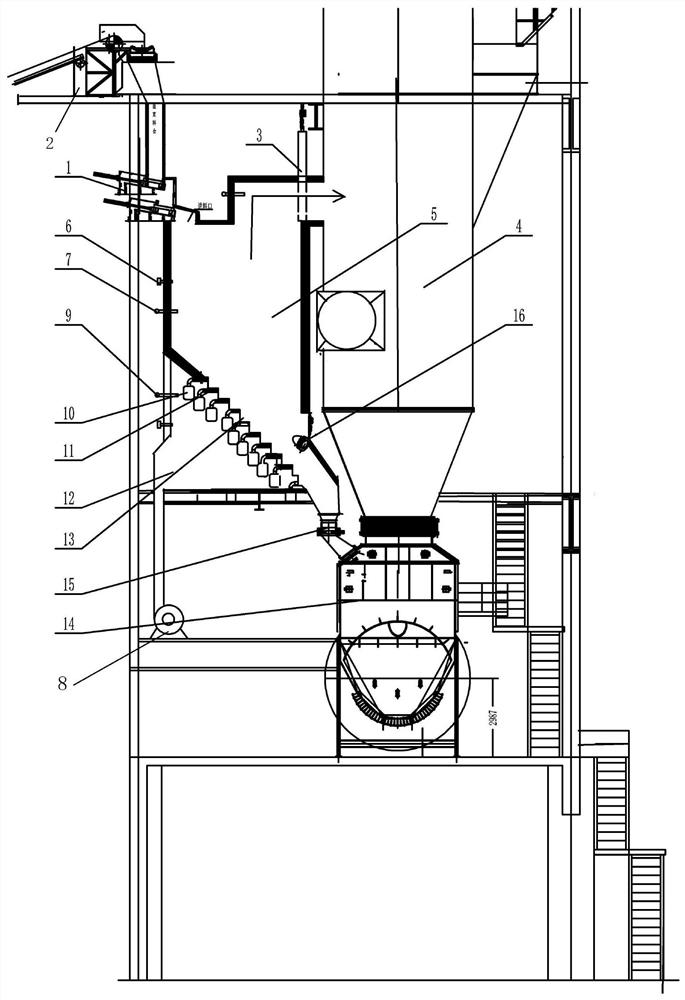 Feeding preheating bin and cement kiln waste treatment device and method thereof