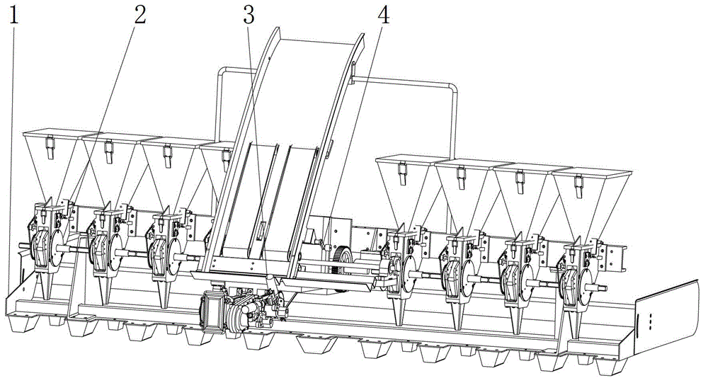 A synchronous sowing and transplanting machine for hybrid rice seed production and a method for synchronous sowing and transplanting