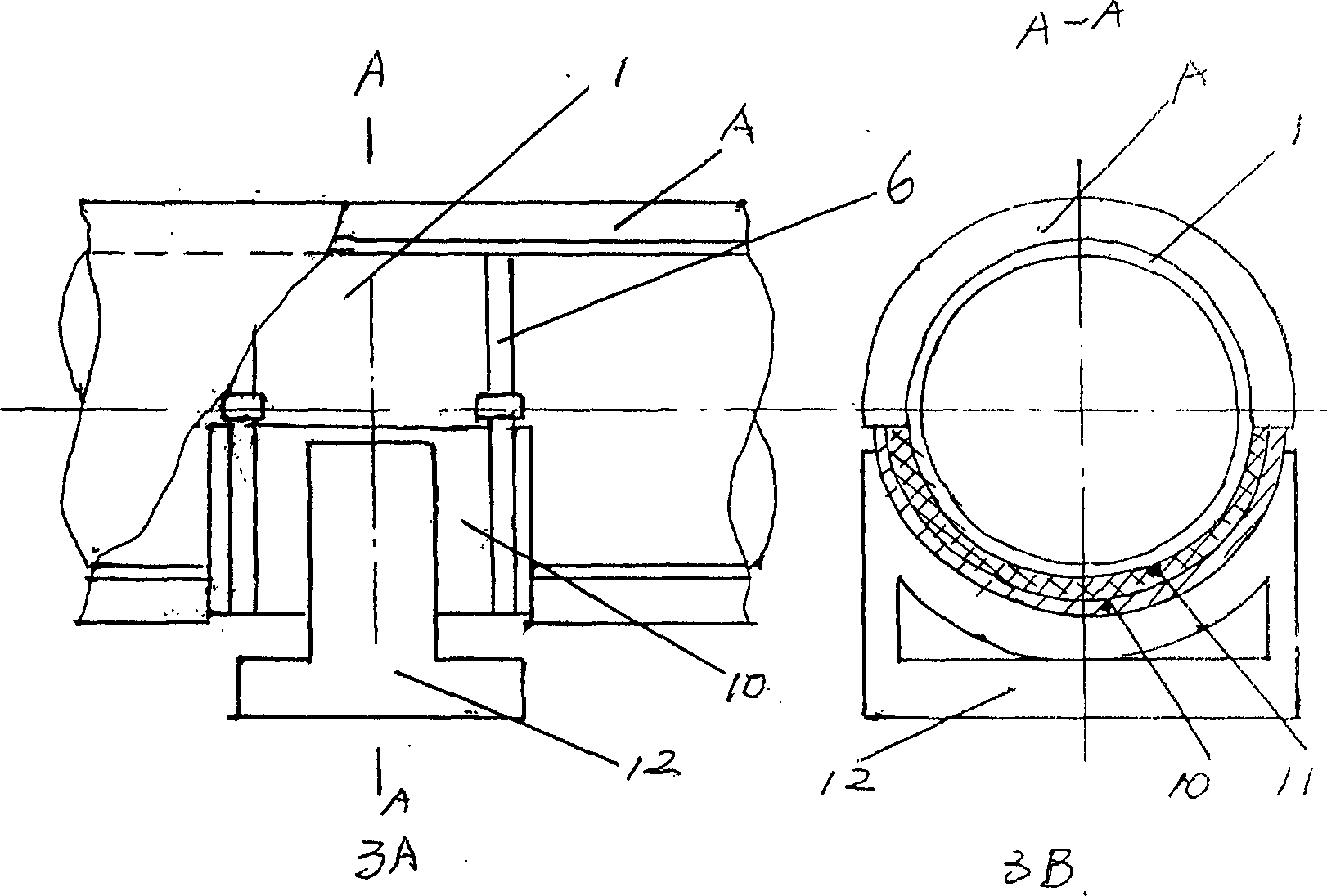 Gas pipe-line composite reinforcement construction and construction method thereof