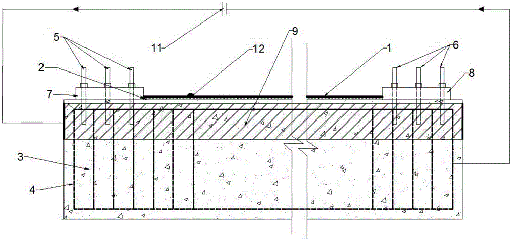 Structure for reinforcing corroded concrete through prestress fiber reinforced composite sheet and reinforcing method