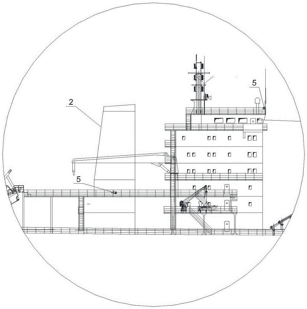 Emergency lighting landing assisting method for ship helicopter