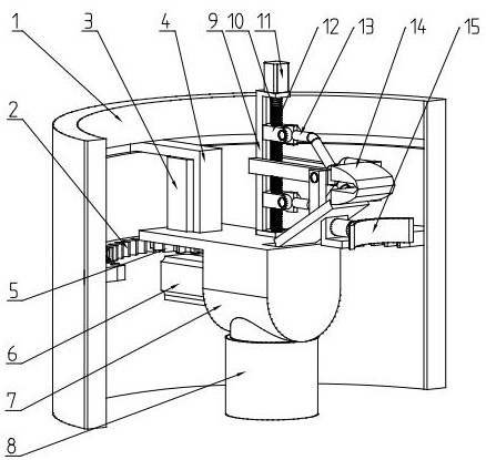 A robot for collecting nail shell powder