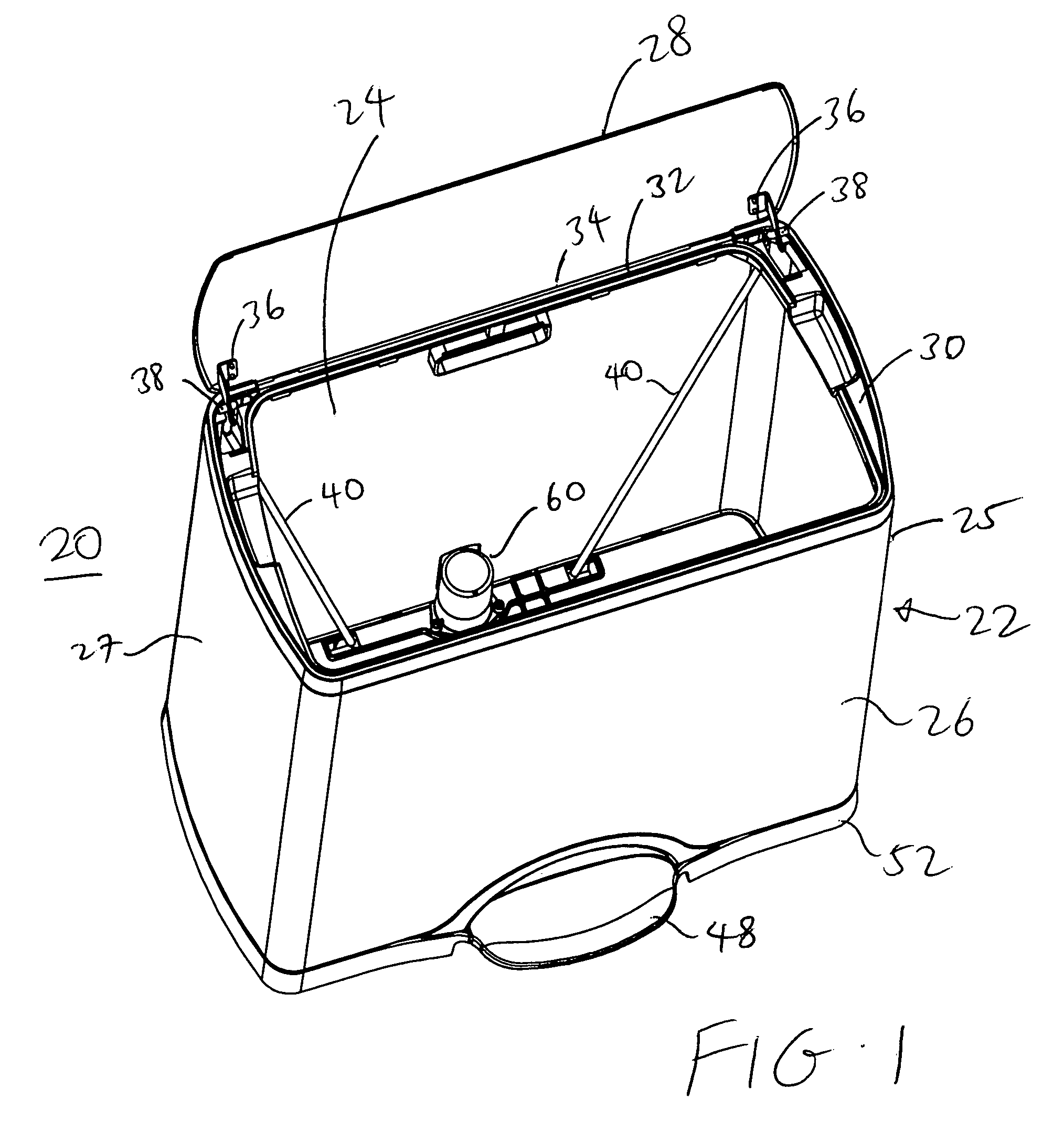 Trash can assembly with motion damper for lid