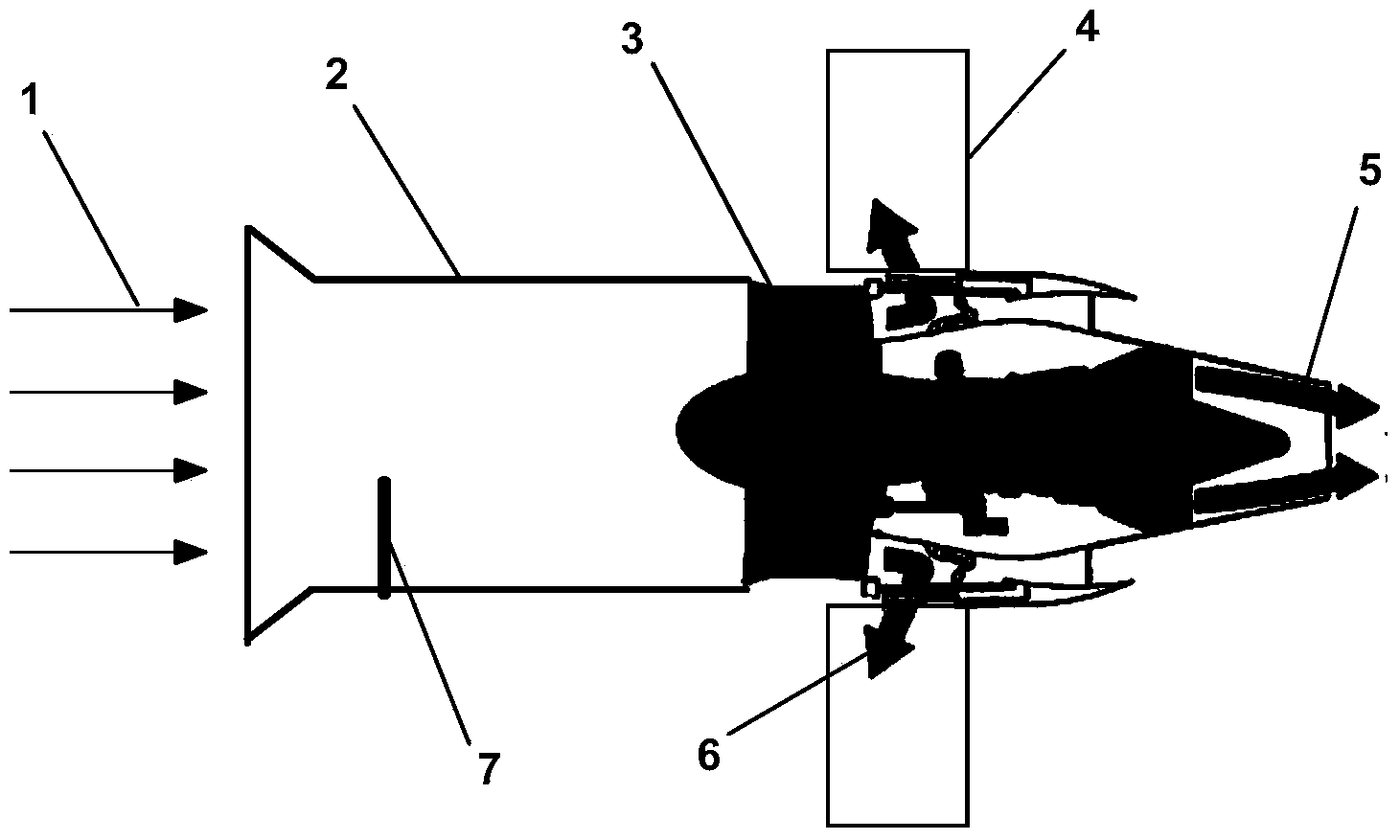 Aerodynamic stability predicting and estimating method of aerial engine under counter thrust state