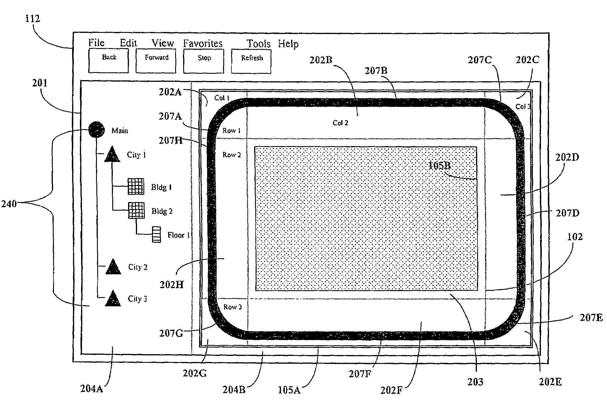 Website display emulating a display of an application program