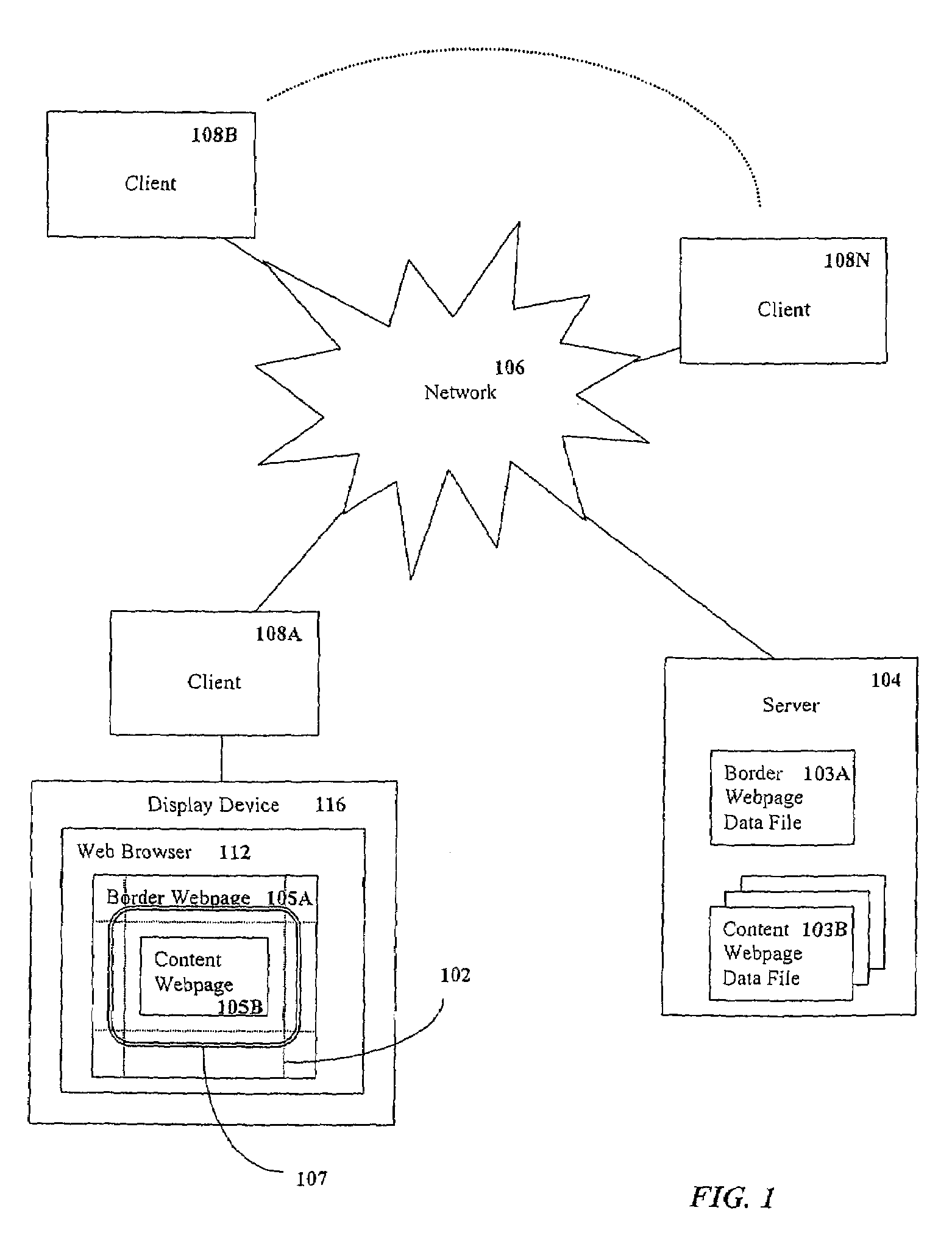 Website display emulating a display of an application program