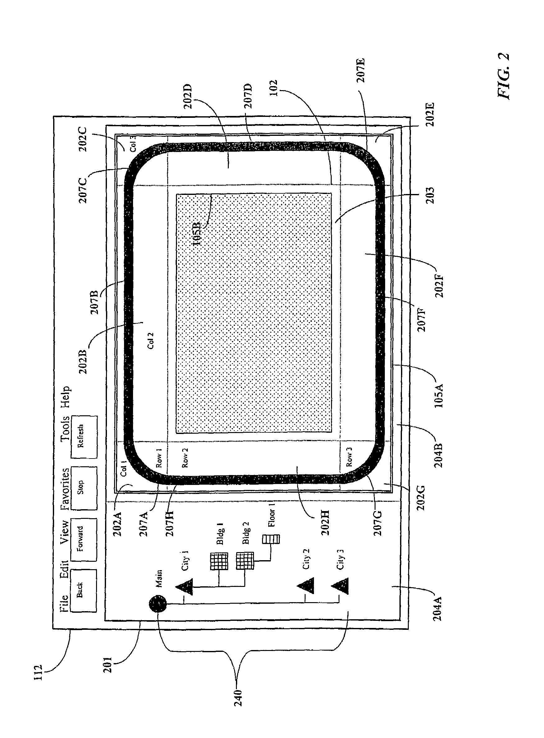 Website display emulating a display of an application program