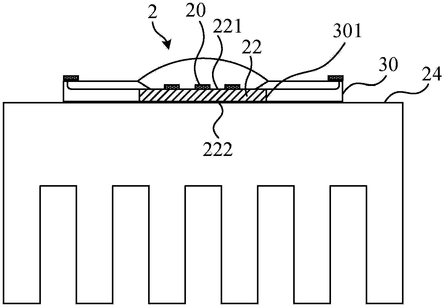 Integrated LED element with epitaxial structure and packaging substrate which are integrated, and manufacturing method thereof