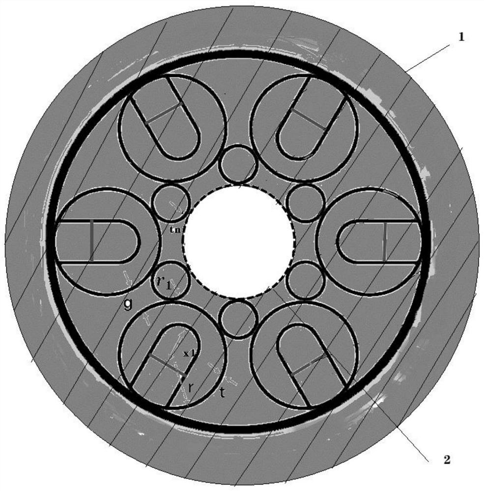 Double-layer weak-coupling few-mode hollow anti-resonance optical fiber