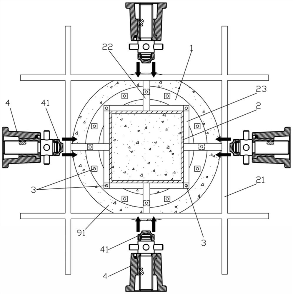 Steel pipe pile embedded type column foot foundation bolt positioning construction method