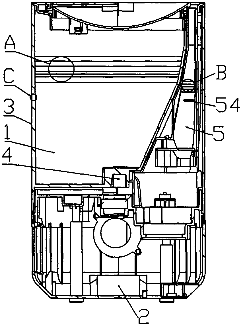 Anti-radiation humidifier with water being added from upper portion