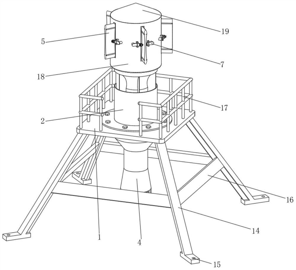 Wind energy conversion device for pasturing area