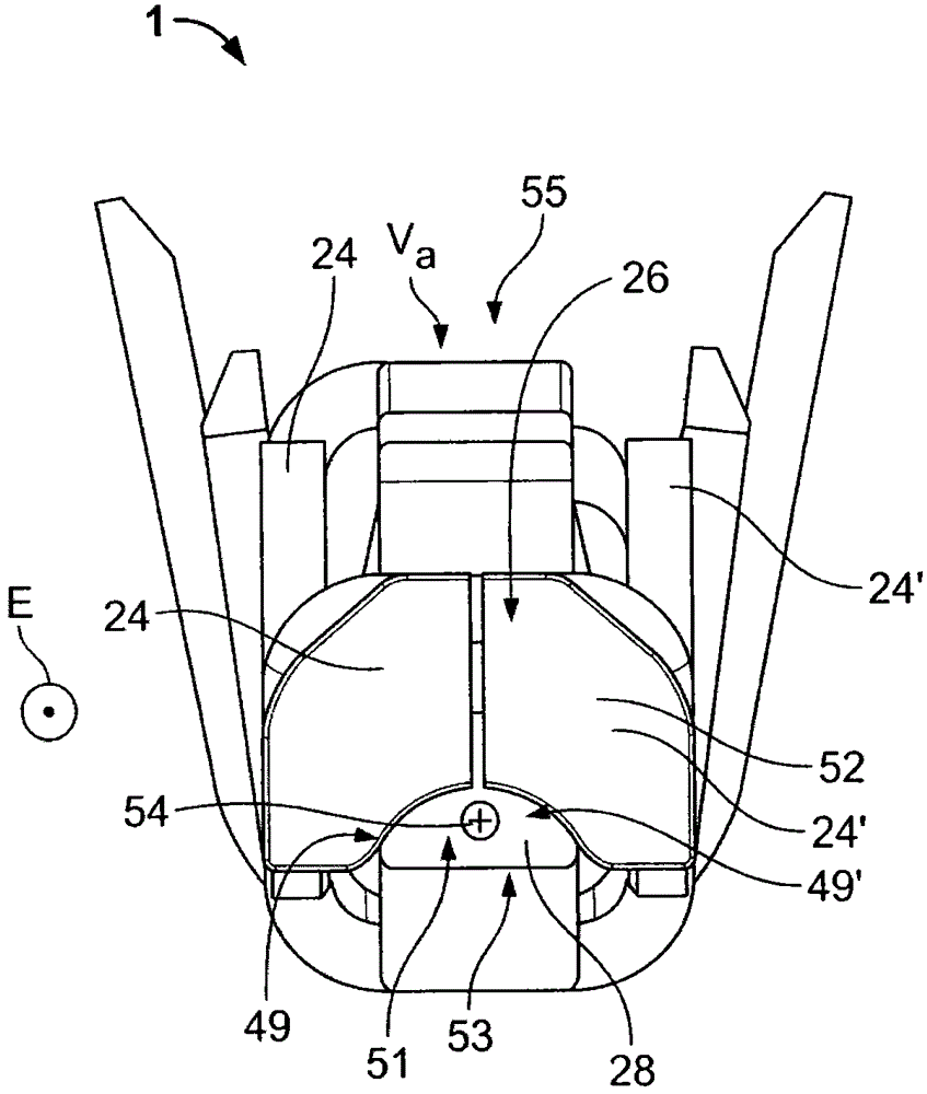 Contact element for a plug type connector and arrangement comprising a contact element