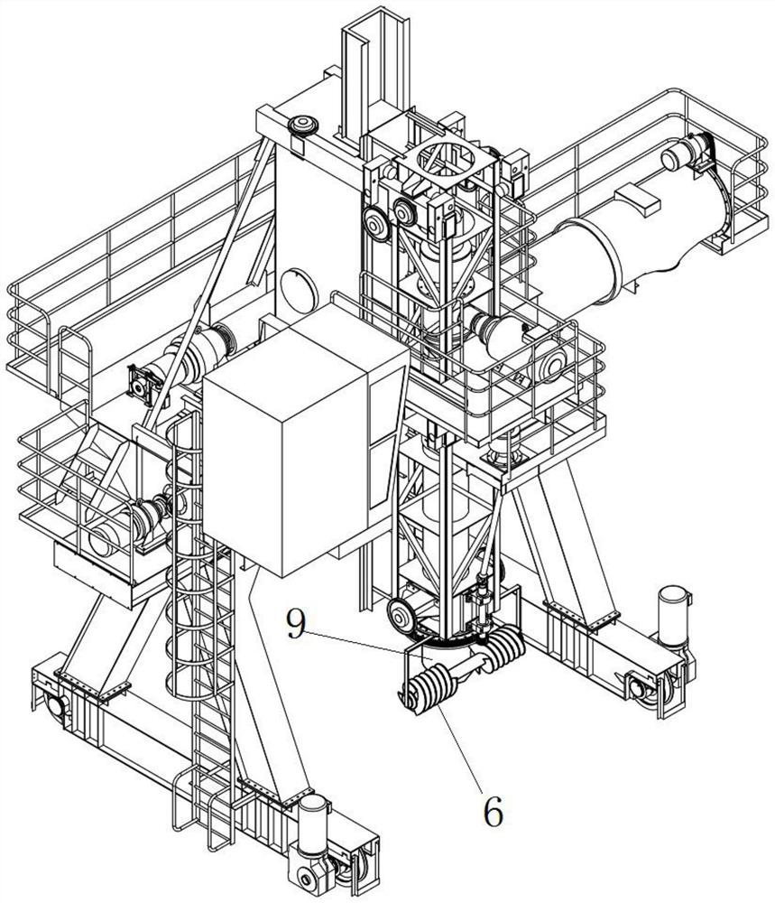 Horizontal spiral material collecting type vertical spiral car unloader