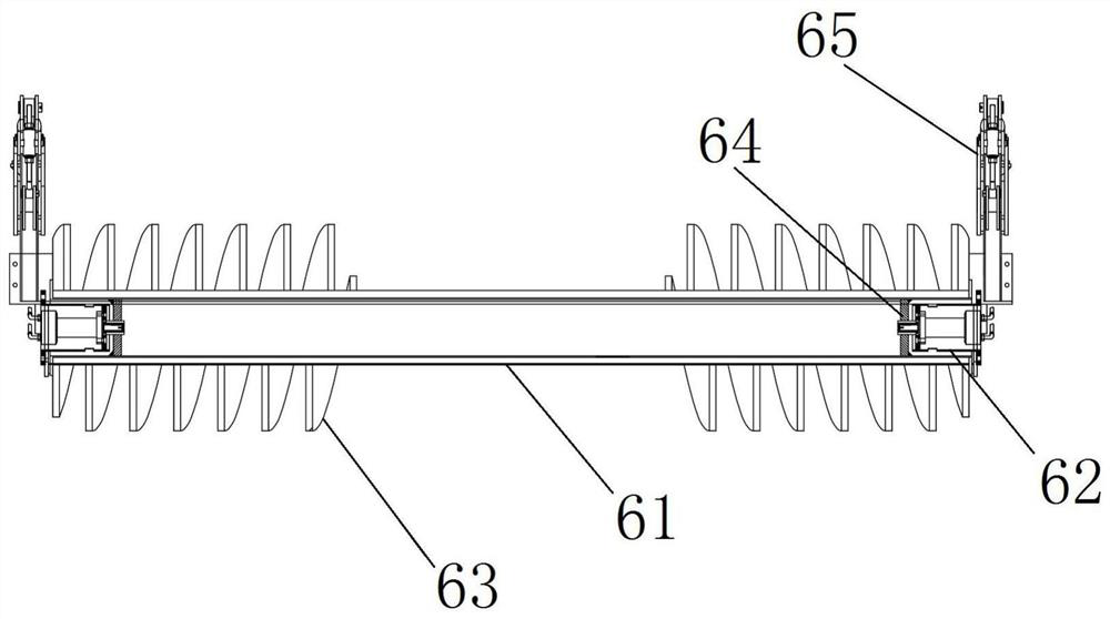 Horizontal spiral material collecting type vertical spiral car unloader