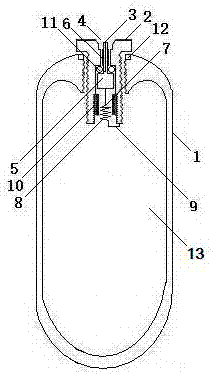 Head-flying-resisting gas expansion device and manufacturing method and application of expansion pipe