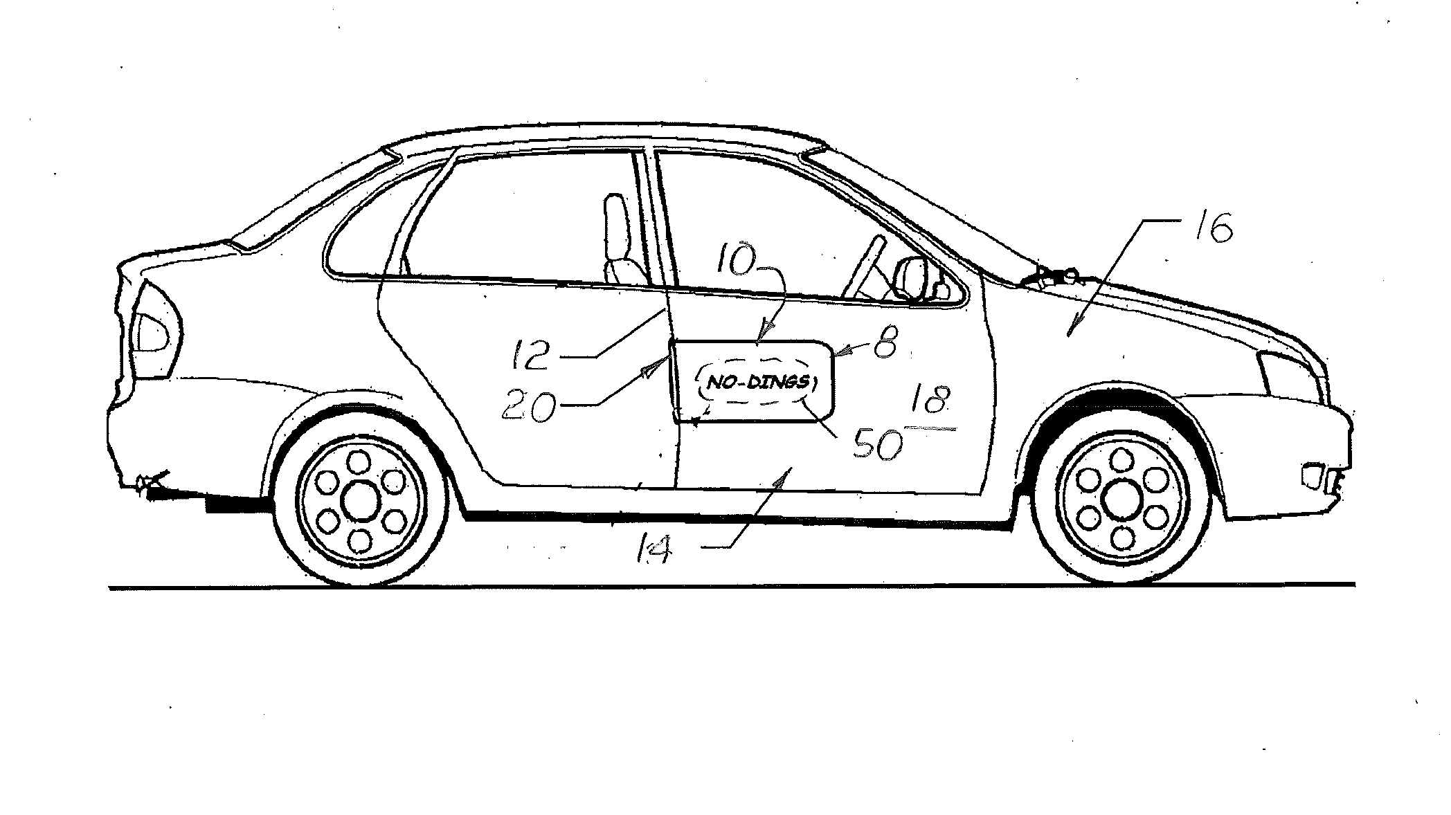 Temporary Vehicle Door Display Device