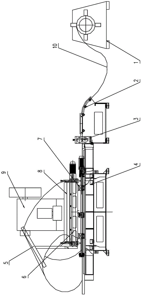 Method and device for changing direction feeding of metal coil numerical control stamping