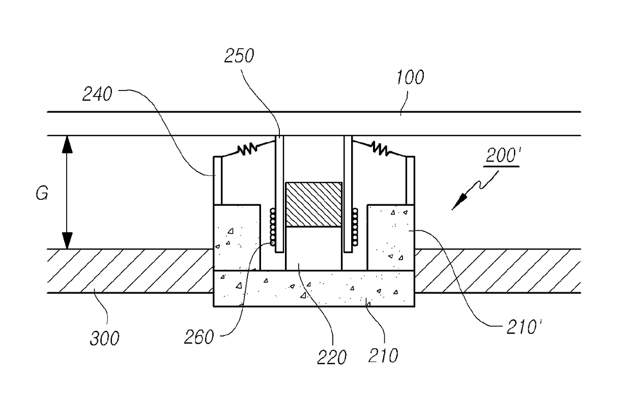 Panel vibration type sound generating display device