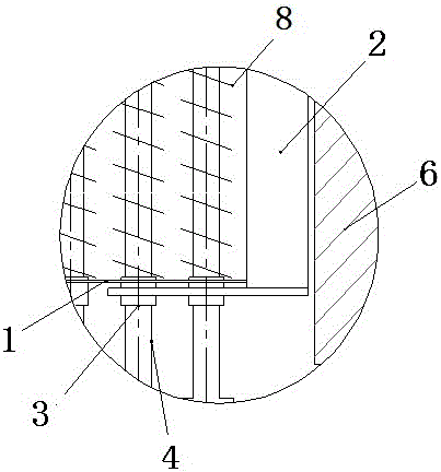 Internal flue gas baffle device of horizontal waste heat boiler