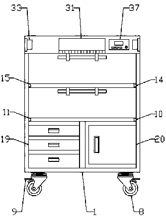 Instrument sterilization cabinet used in radiology department