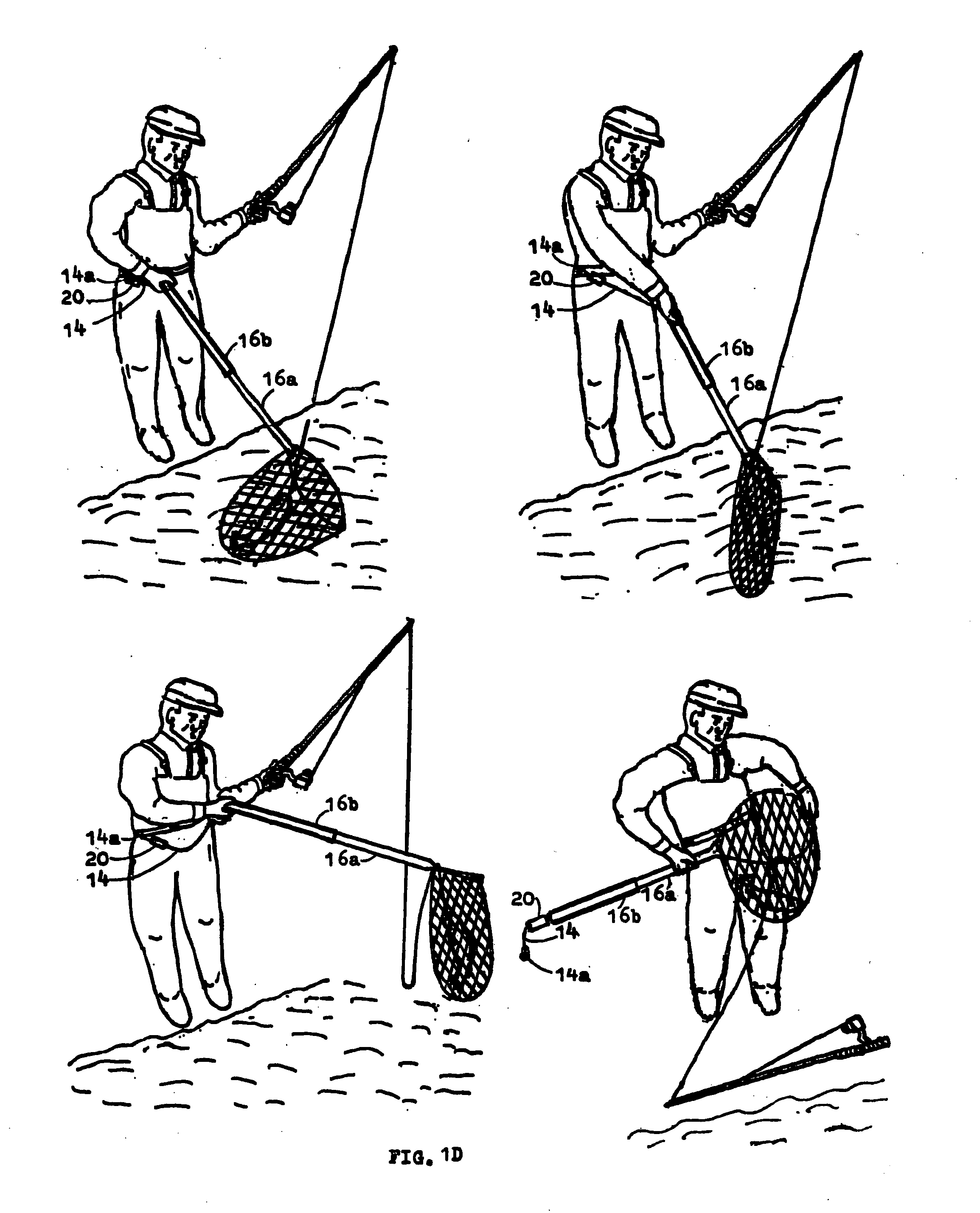 Methods and devices of the net apparatus, the fishing rod and the spinning mechanism combination