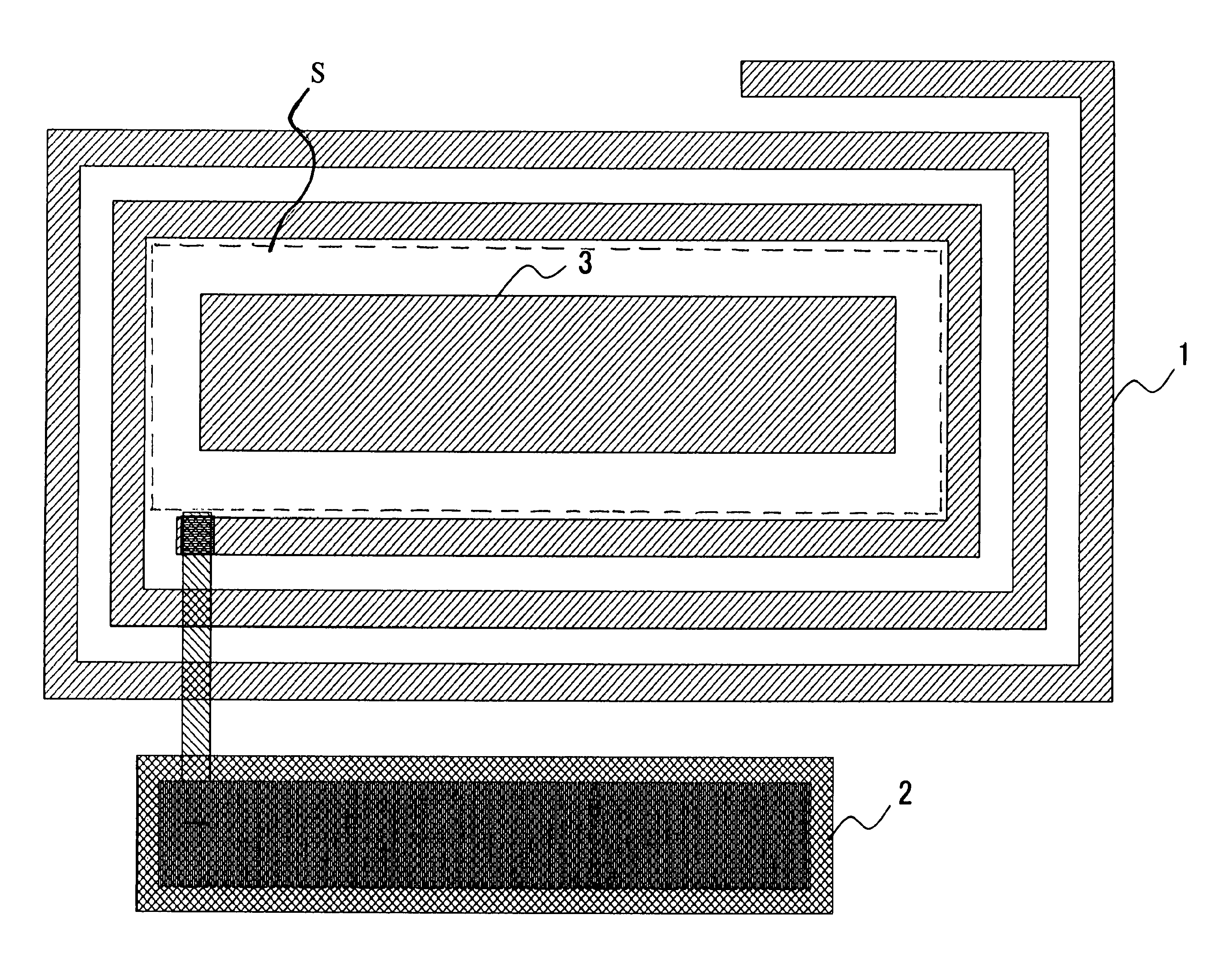 Phase shifter including a resonant type switch with a free region