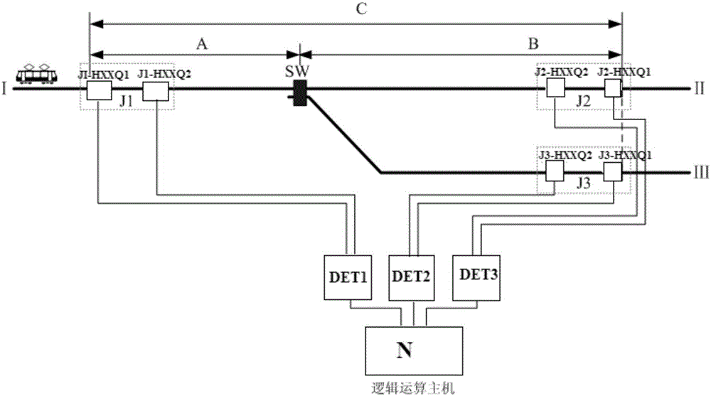 Checking system and checking method for occupation of tramcar switch section based on annular coil