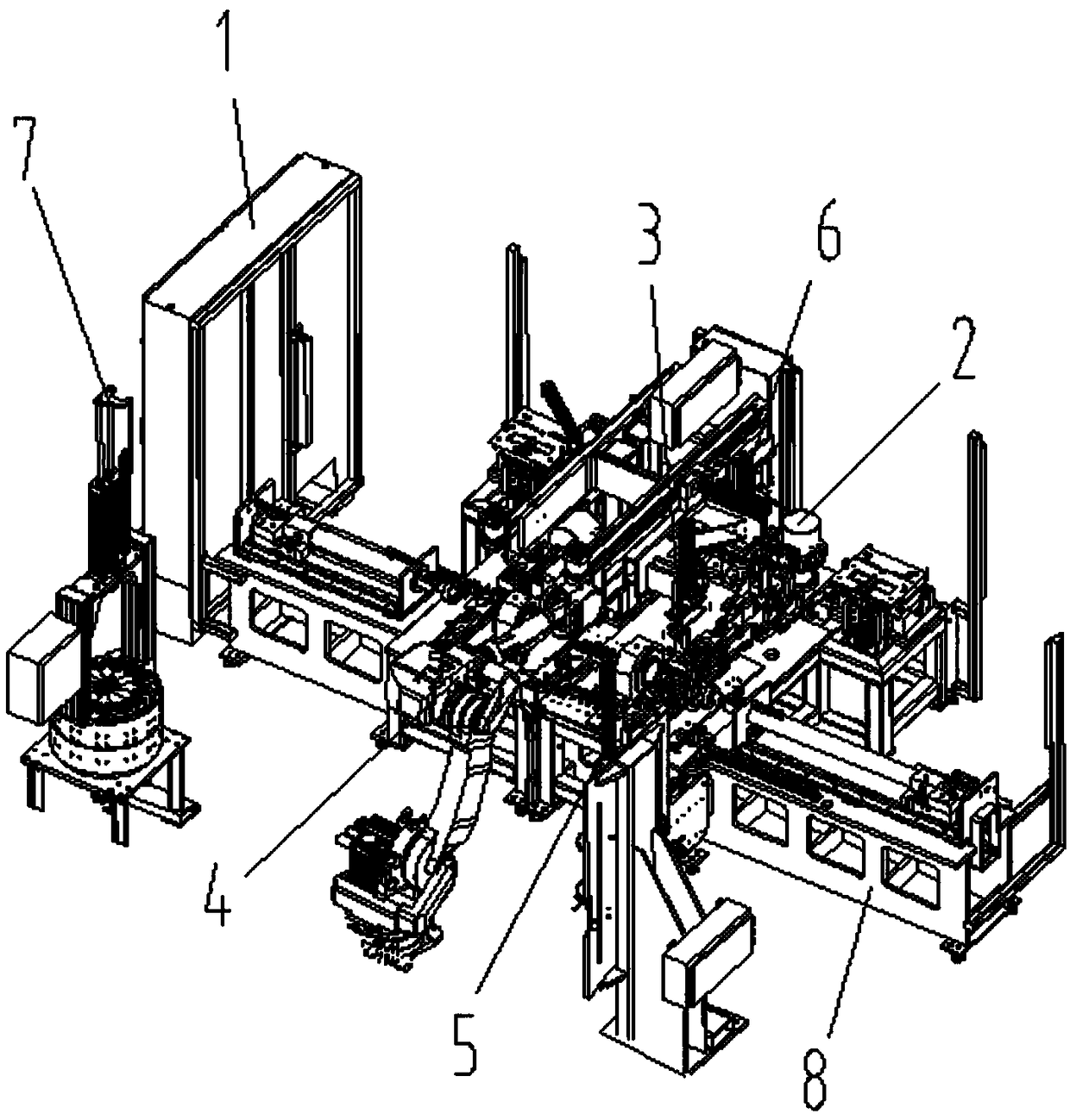 A magnetic tile stator assembly machine that can improve equipment utilization