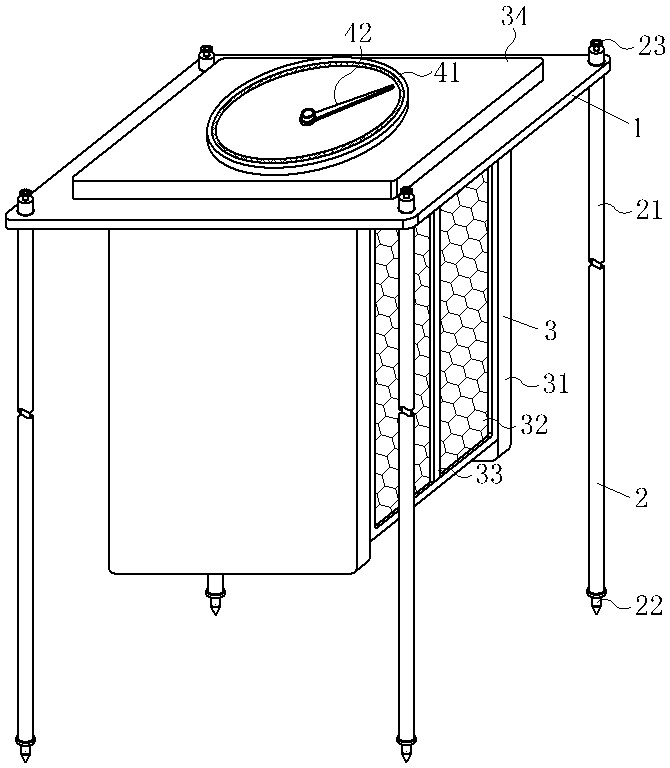 Water level marking and warning device for municipal drainage