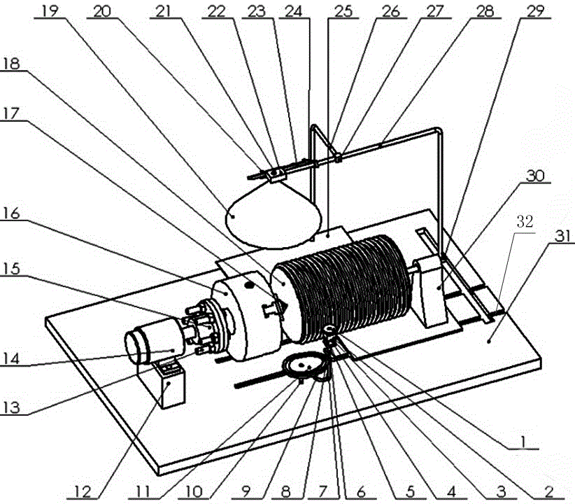 Thread tool tooth profile grinding and measuring device