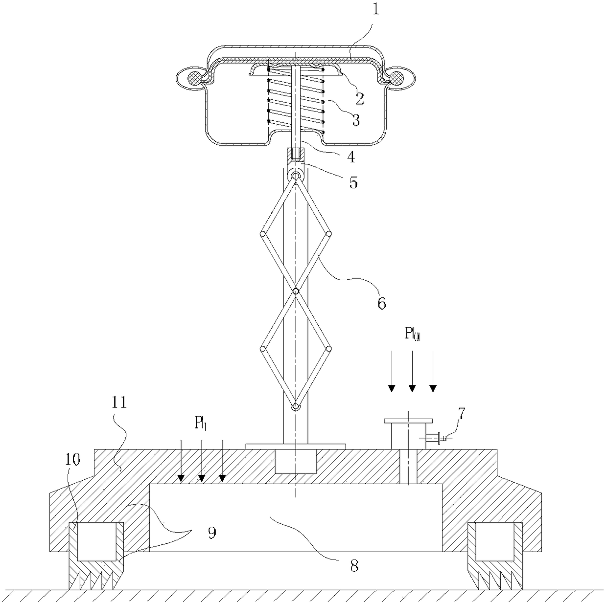 An emergency braking assistance system applied to a heavy-duty semi-trailer