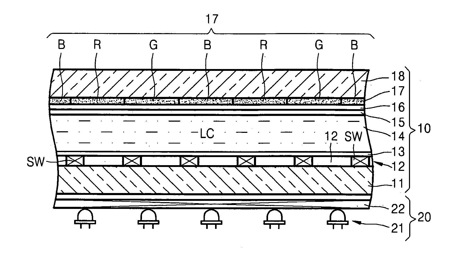 Photo-luminescent liquid crystal display