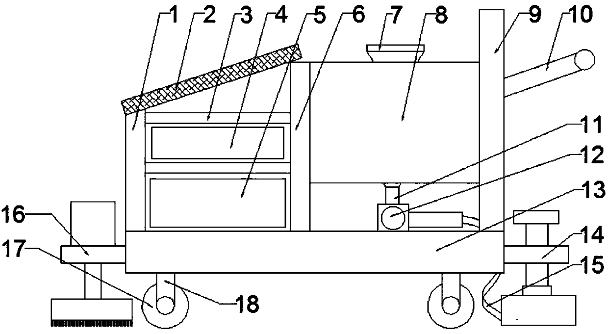 Special municipal energy-saving type road line drawing device