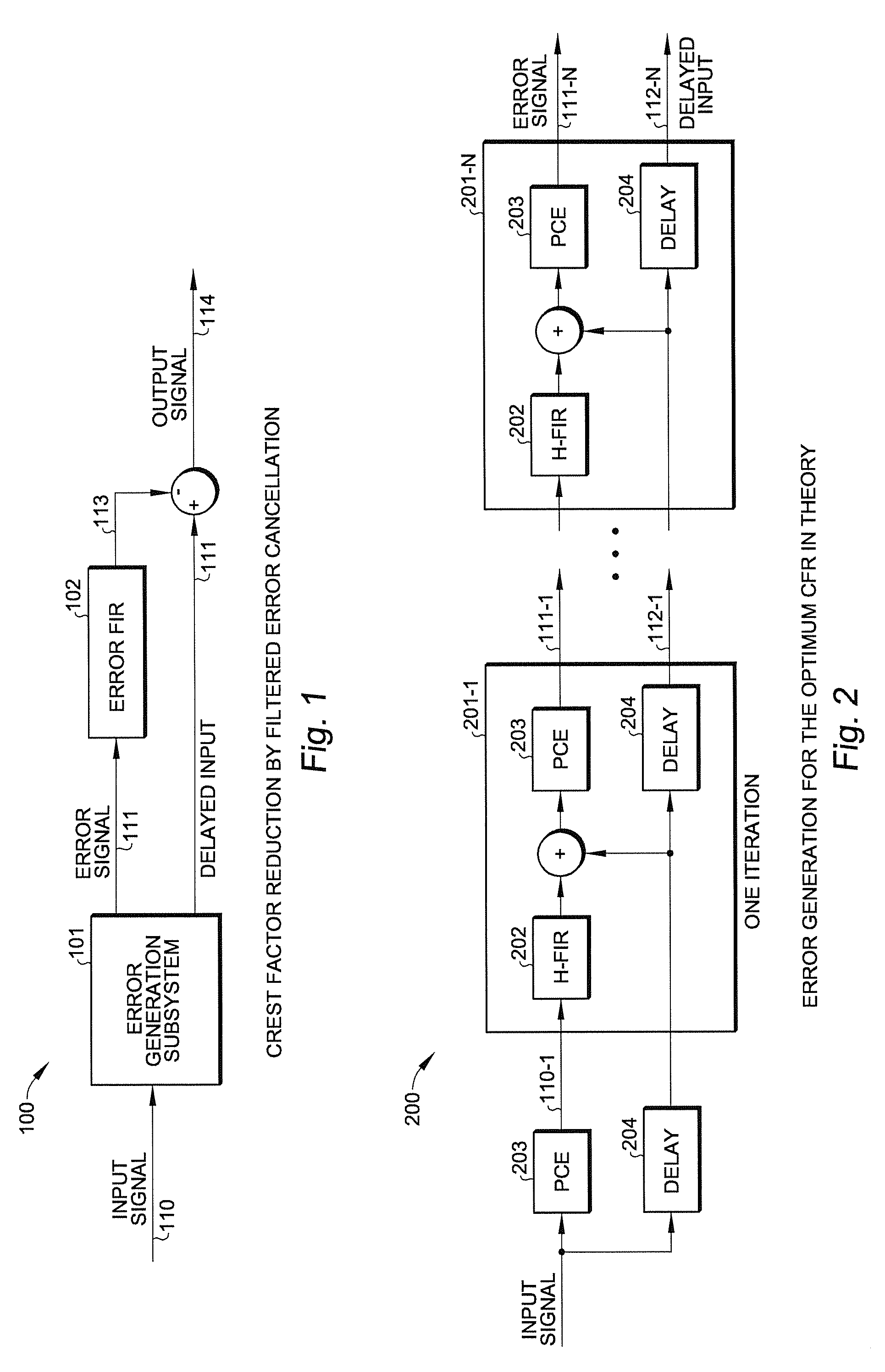 Crest factor reduction for brand-limited multi-carrier signals