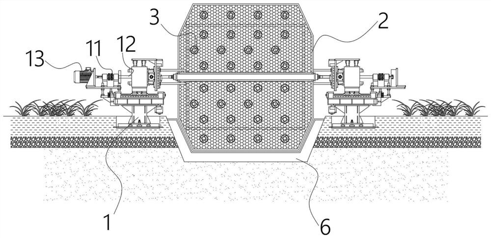 Filtering device for sewage treatment in rural environment