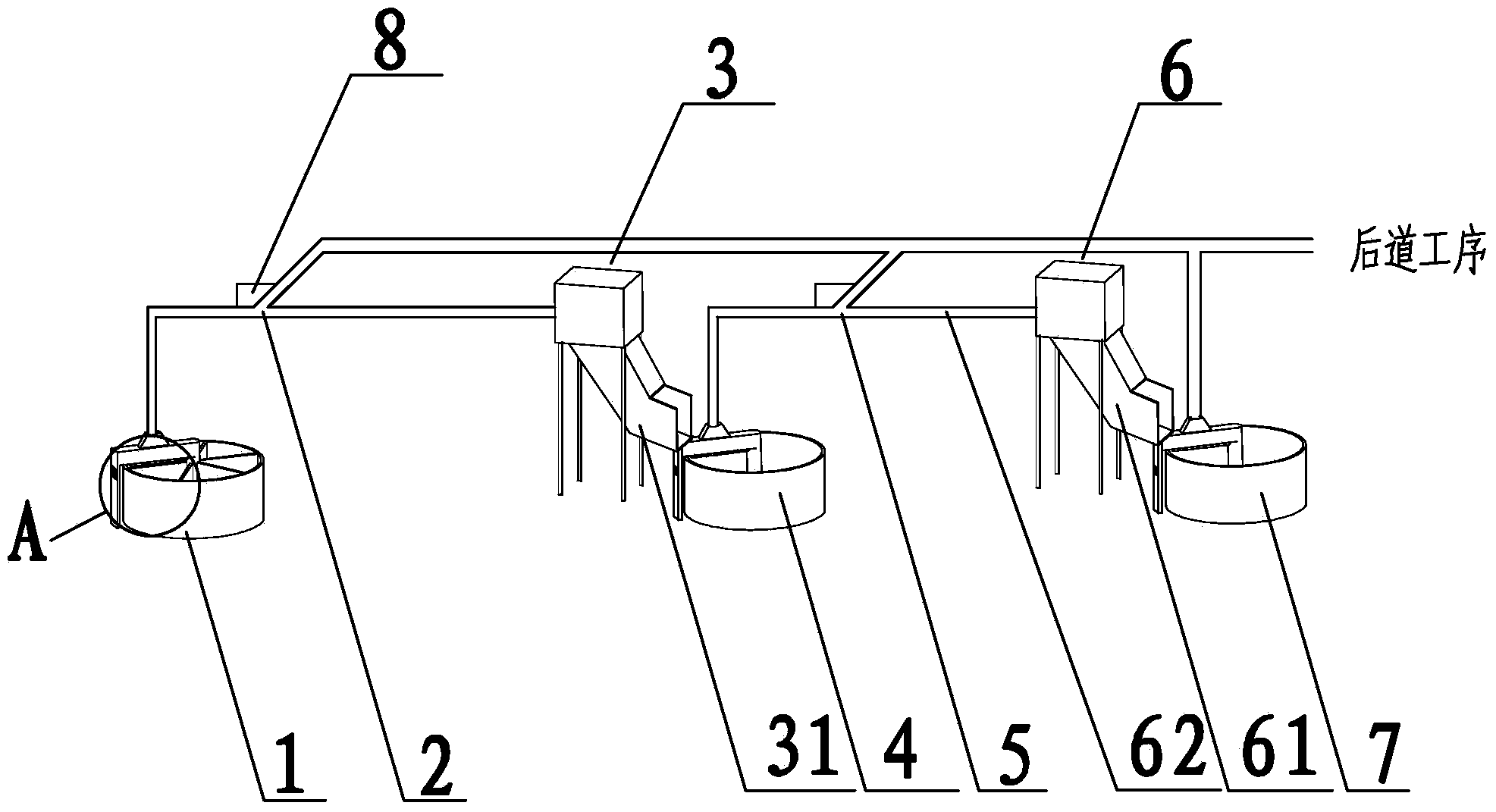 Production method of vortex spun colored hollow yarns