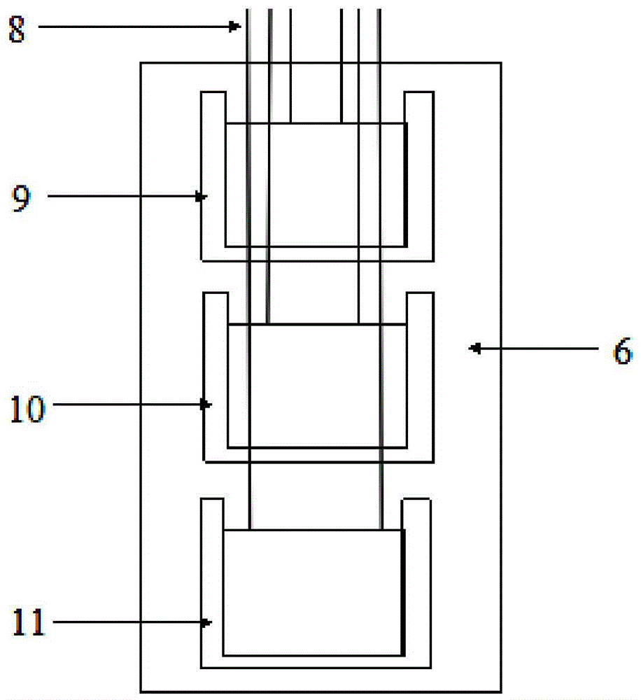 A layered flood and sediment discharge device for a reservoir