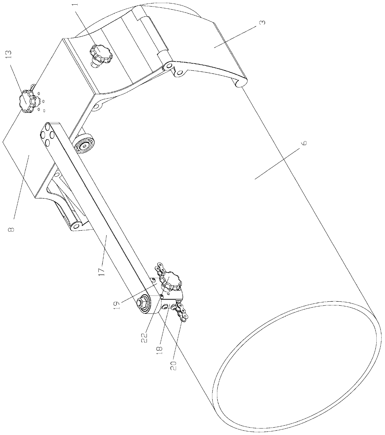 Pipe hole cutting device for simple type metal pipe fitness