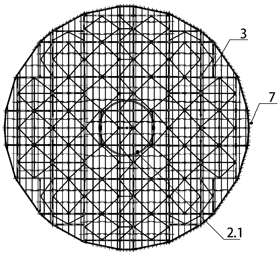 Roof process type nodirectional beacon reflecting net and construction method thereof